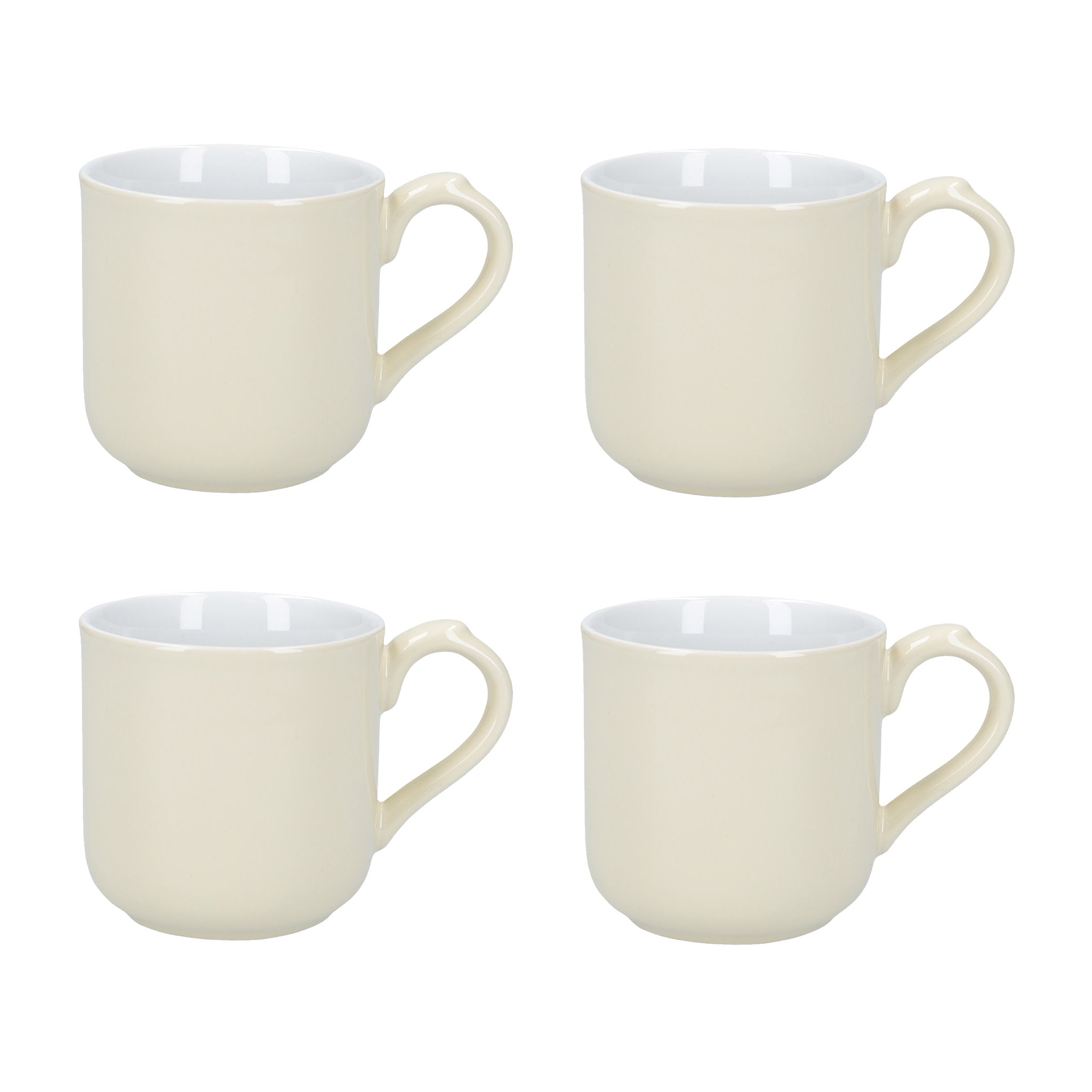 Set of 4 London Pottery Farmhouse® Mugs Ivory CookServeEnjoy