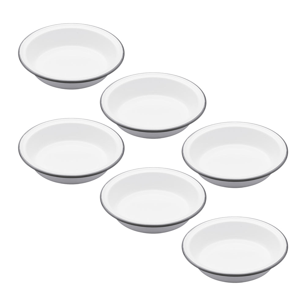 Set of 6 Living Nostalgia Enamel Round 18cm Pie Dishes image 1