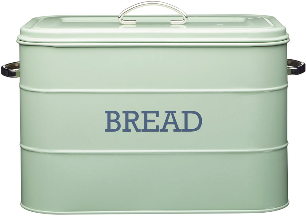 Living Nostalgia Large Metal Bread Bin - English Sage Green image 1