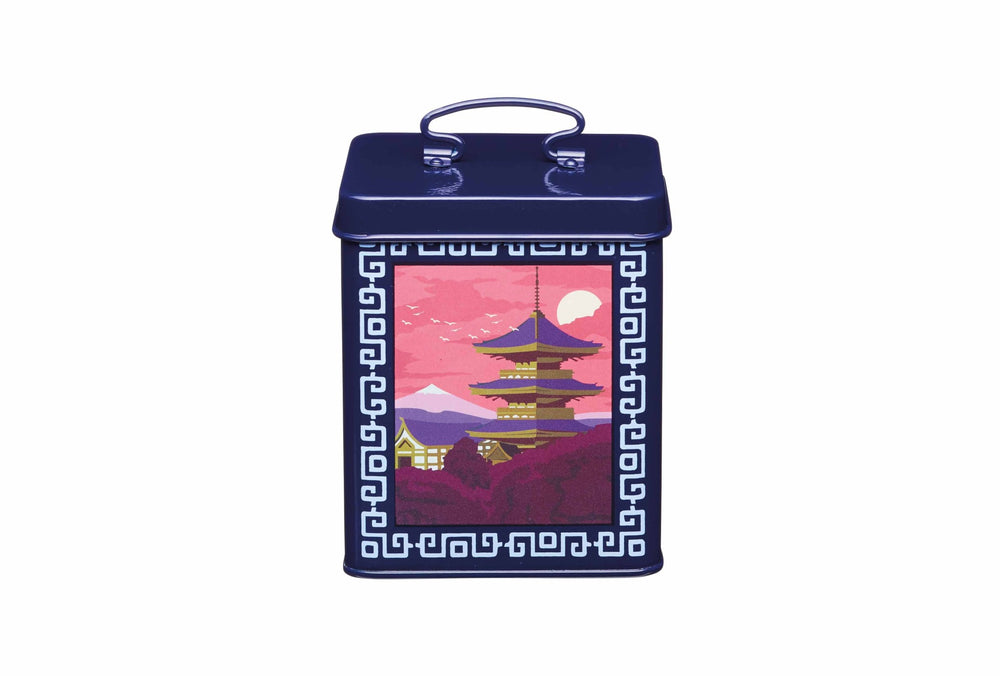 KitchenCraft World of Flavours Printed Blue Carbon Steel Storage Tin image 1