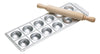 Imperia 12 Hole Ravioli Tray and Rolling Pin image 1