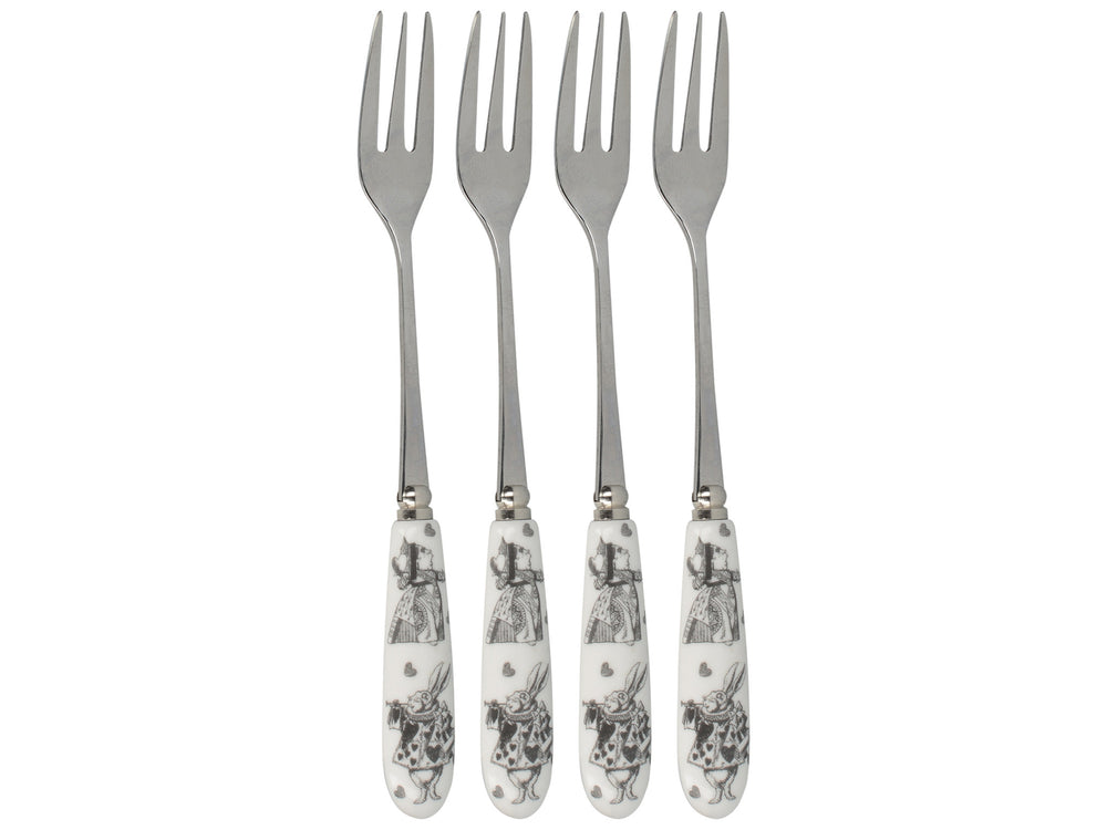 Victoria And Albert Alice In Wonderland Set of 4 Pastry Forks image 1
