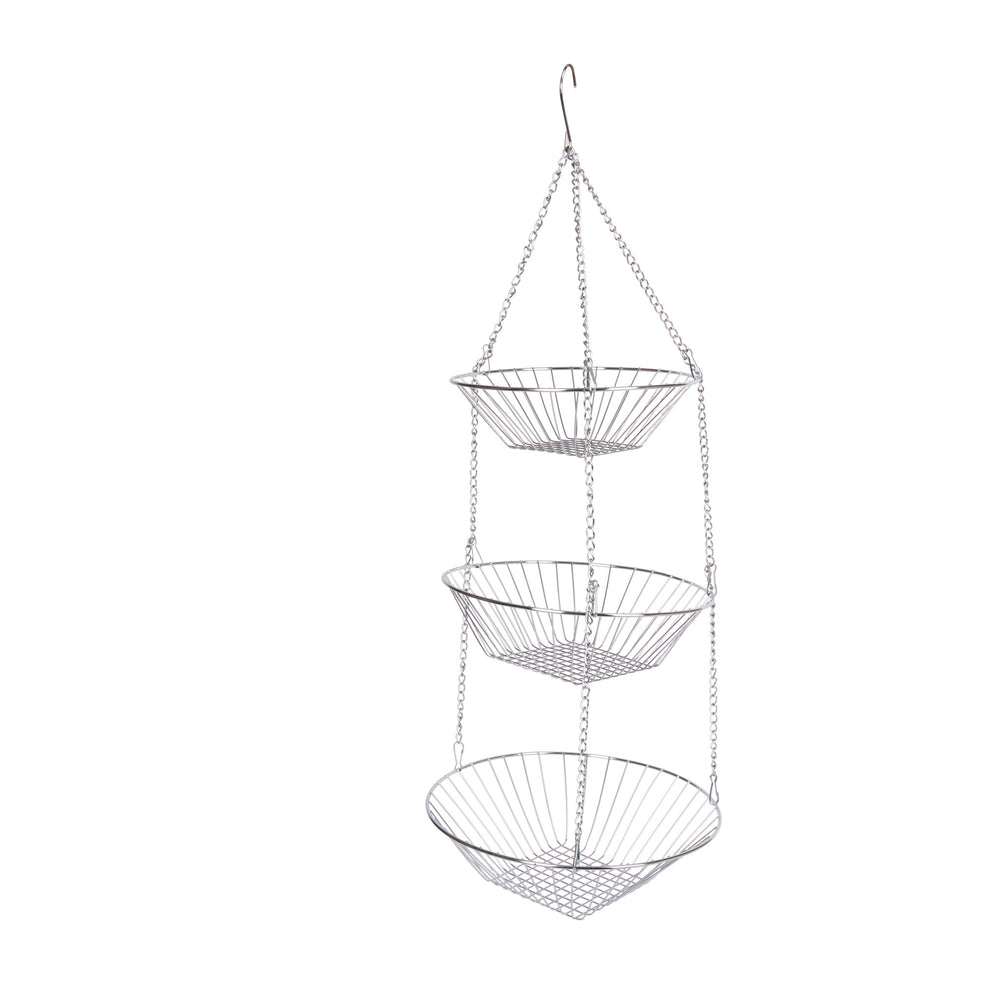KitchenCraft Three Tier Hanging Vegetable / Fruit Basket image 1