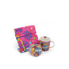 3pc Araras Tea Set with 370ml Ceramic Mug, Ceramic Coaster and Cotton Tea Towel - Love Hearts image 1
