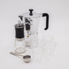 7pc Coffee Making Set with 12-Cup Espresso Maker, Manual Coffee Grinder, 4x Espresso Cups and Coffee Measuring Scoop