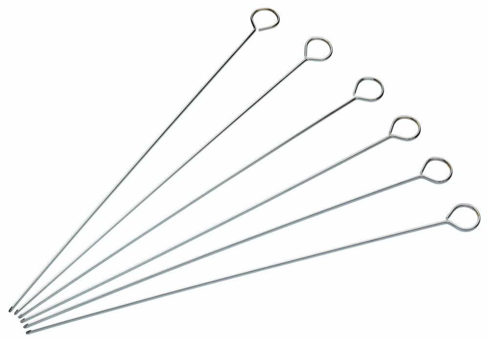 KitchenCraft Pack of Six 30cm Flat Sided Skewers image 1