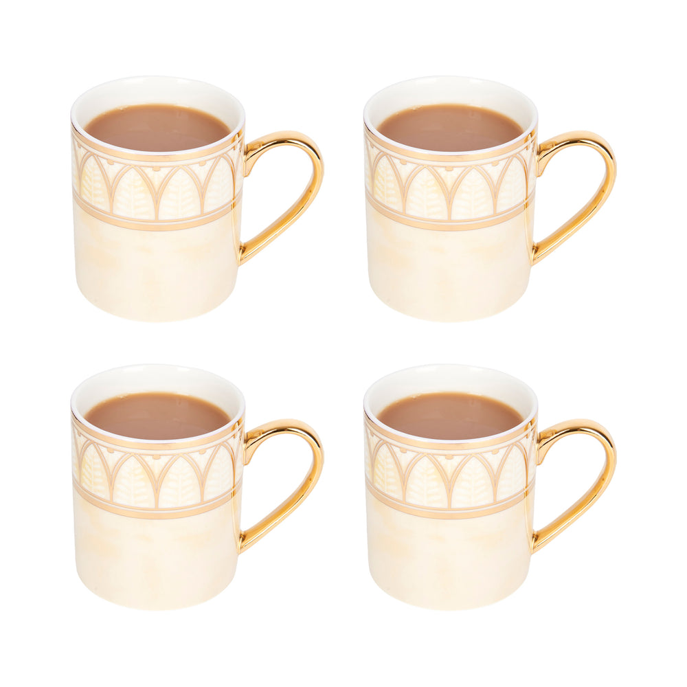 Set of 4 Victoria And Albert Dagoty Duchesse Cream Can Mugs image 1