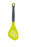 Colourworks Brights Green Long Handled Silicone-Headed Slotted Food Turner image 1