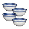 Set of 4 KitchenCraft Blue and White Greek Style Ceramic Bowls image 1