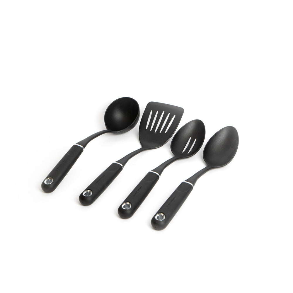 4pc Nylon Kitchen Utensil Set including Ladle, Slotted Spoon, Cooking Spoon and Slotted Turner. image 1