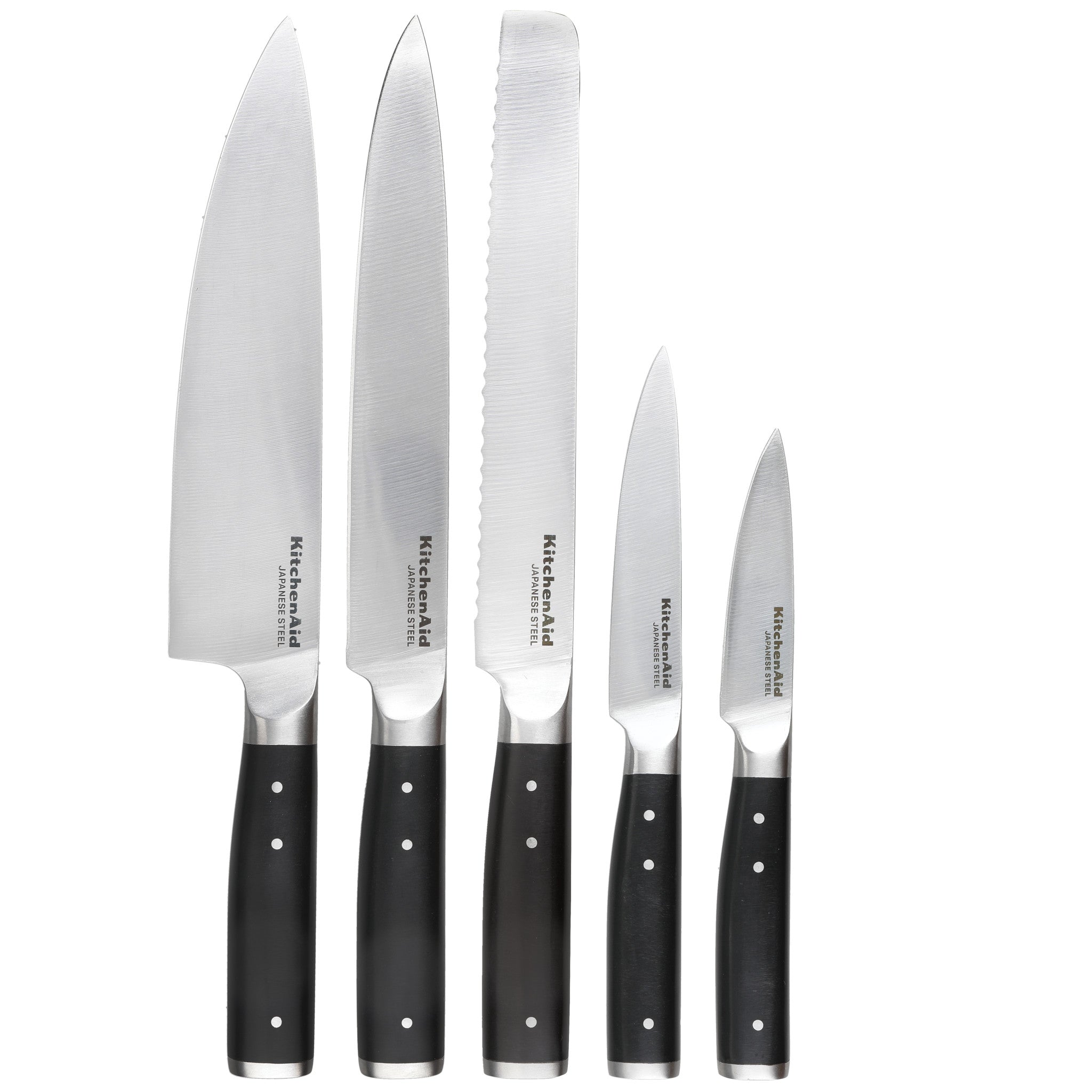 KitchenAid Classic 6-Piece Knife Set with Block, Sharp High-Carbon Jap ...