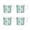 Set of 4 KitchenCraft Fluted China Penguin Mugs image 1