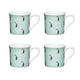 Set of 4 KitchenCraft Fluted China Penguin Mugs