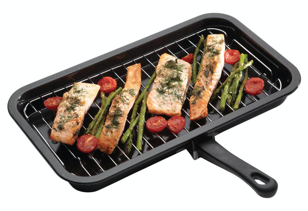 KitchenCraft Enamel Grill Pan, 40x23cm image 1