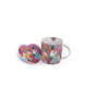 2pc Zig Zag Zeb Porcelain Tea Set with 370ml Mug and Coaster - Love Hearts