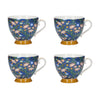 Set of 4 KitchenCraft China Dusk Floral 400ml Footed Mugs image 1