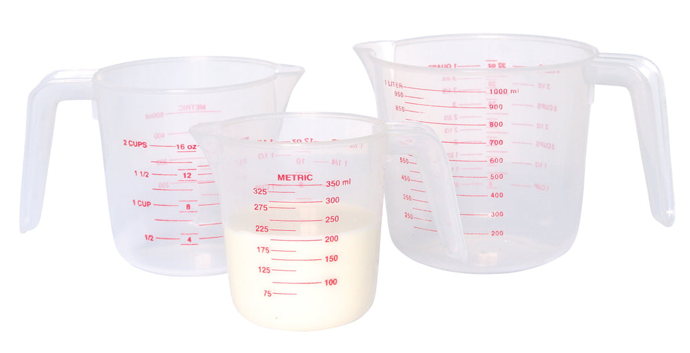 KitchenCraft Set of 3 Plastic Measuring Jugs image 1