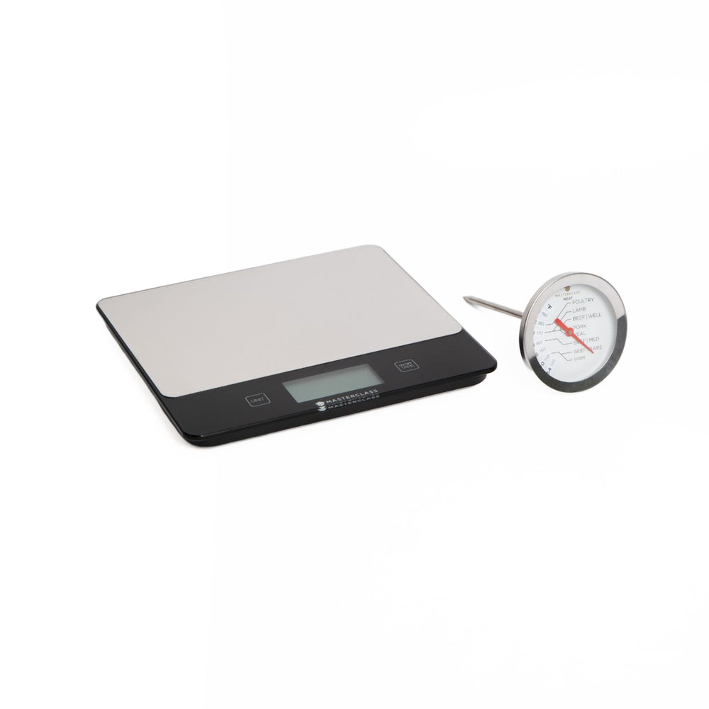 2pc Kitchen Tools Set with Digital 5kg Dry and Liquid Platform Scale and Deluxe Stainless Steel Large Meat Thermometer image 1