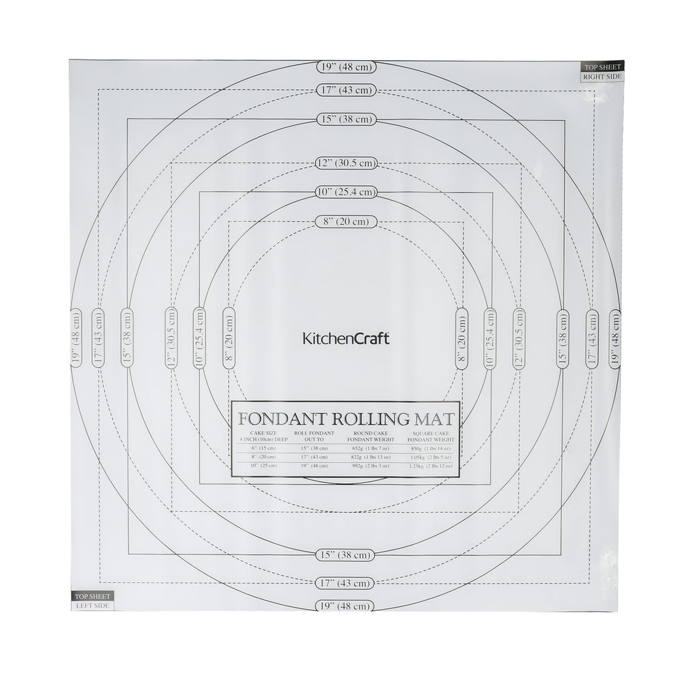 KitchenCraft Measure and Roll PVC Icing Mat image 1