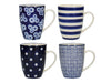London Pottery Set Of 4 Tulip Mugs Blue image 1